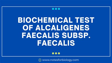 alcaligenes faecalis biochemical tests|7.1: Introduction to Biochemical Tests Part I .